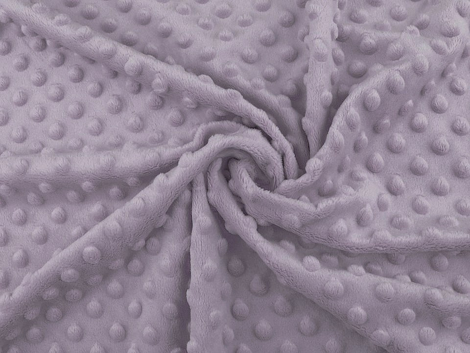 Minky s 3D puntíky SAN, barva 6 (69) fialová lila