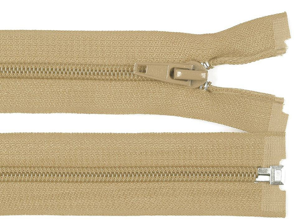 Spirálový zip šíře 5 mm délka 65 cm bundový POL, barva 308 Prairie Sand