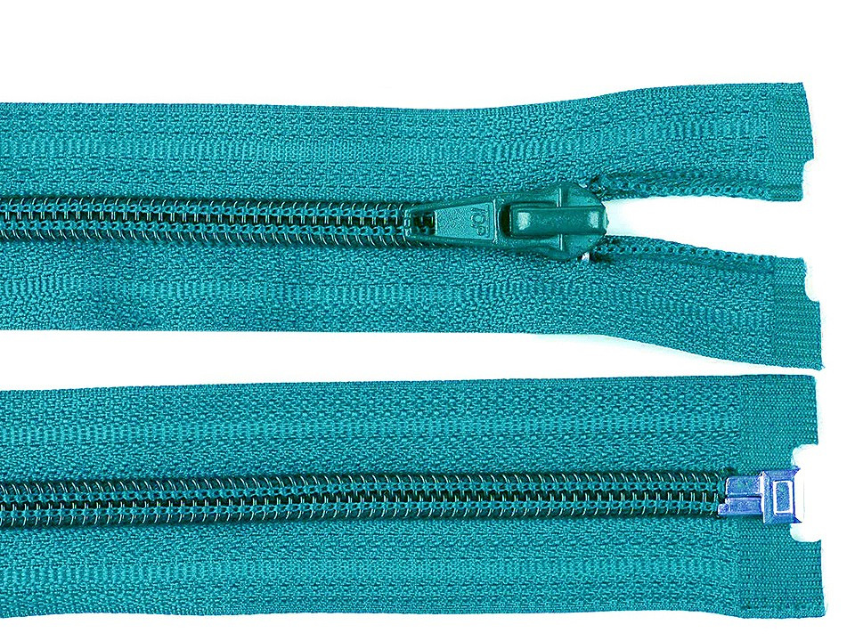 Spirálový zip šíře 5 mm délka 55 cm bundový POL, barva 208 modrá sytá světlá