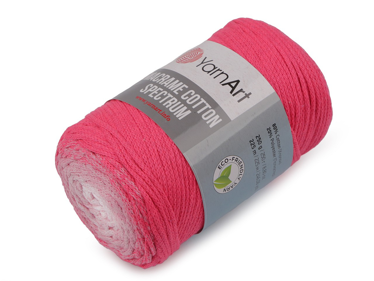 Pletací příze Macrame Cotton Spectrum 250 g, barva 2 (1311) růžová