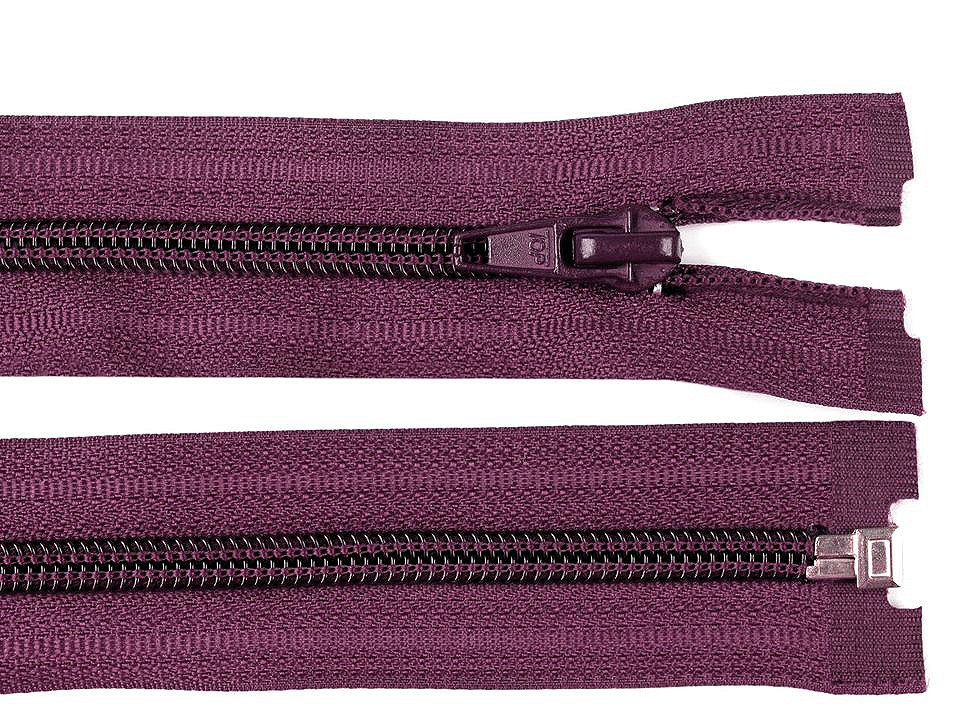 Spirálový zip šíře 5 mm délka 60 cm bundový POL, barva 180 fialová gerbera