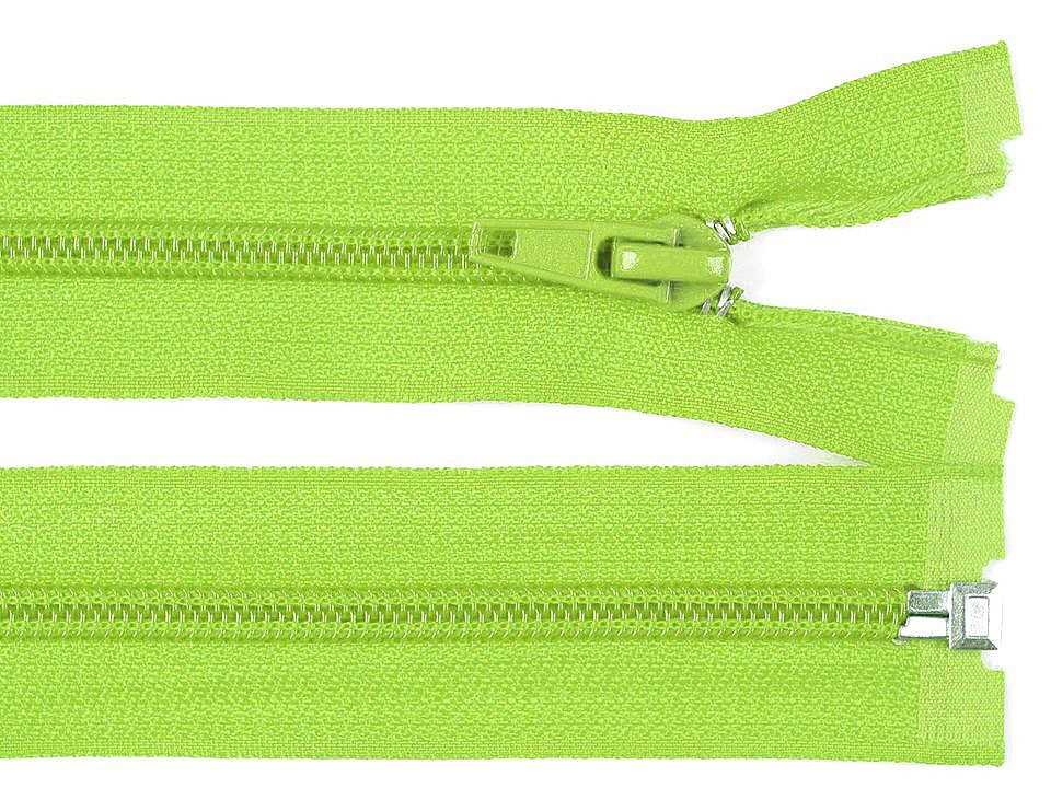Spirálový zip šíře 5 mm délka 75 cm bundový POL, barva 234 zelená sv.