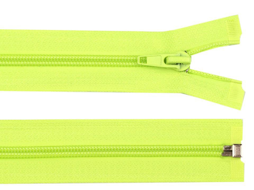 Spirálový zip šíře 5 mm délka 75 cm bundový POL, barva 229 žlutá neon