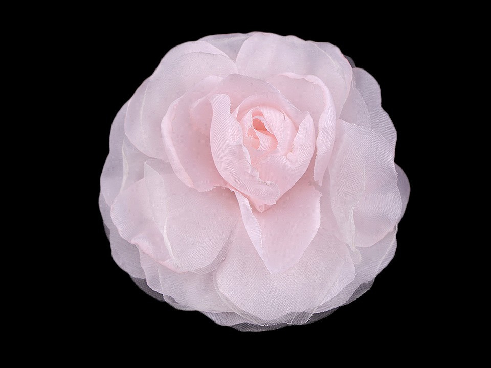 Brož / ozdoba růže Ø10 cm, barva 2 růžová nejsv.
