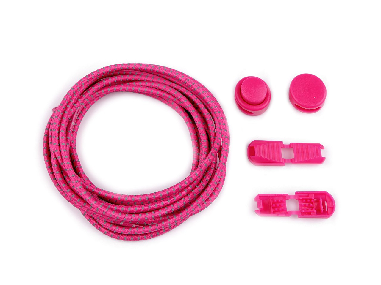 Reflexní elastické samozavazovací tkaničky délka 120 cm, barva 7 (12) pink