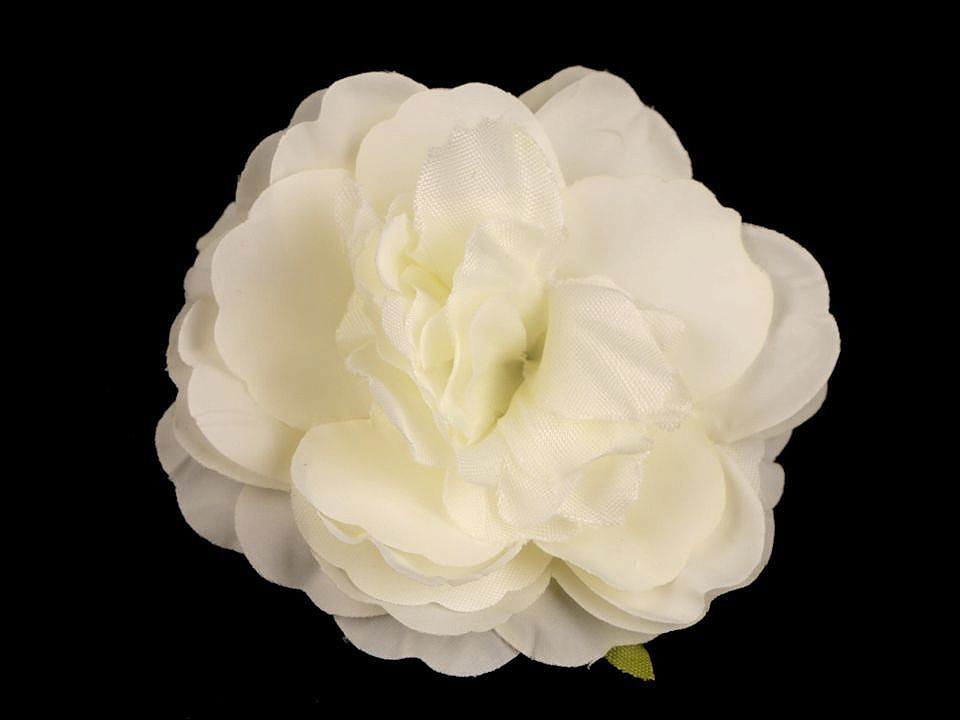 Umělý květ růže Ø6,5 cm, barva 1 krémová nejsvět.
