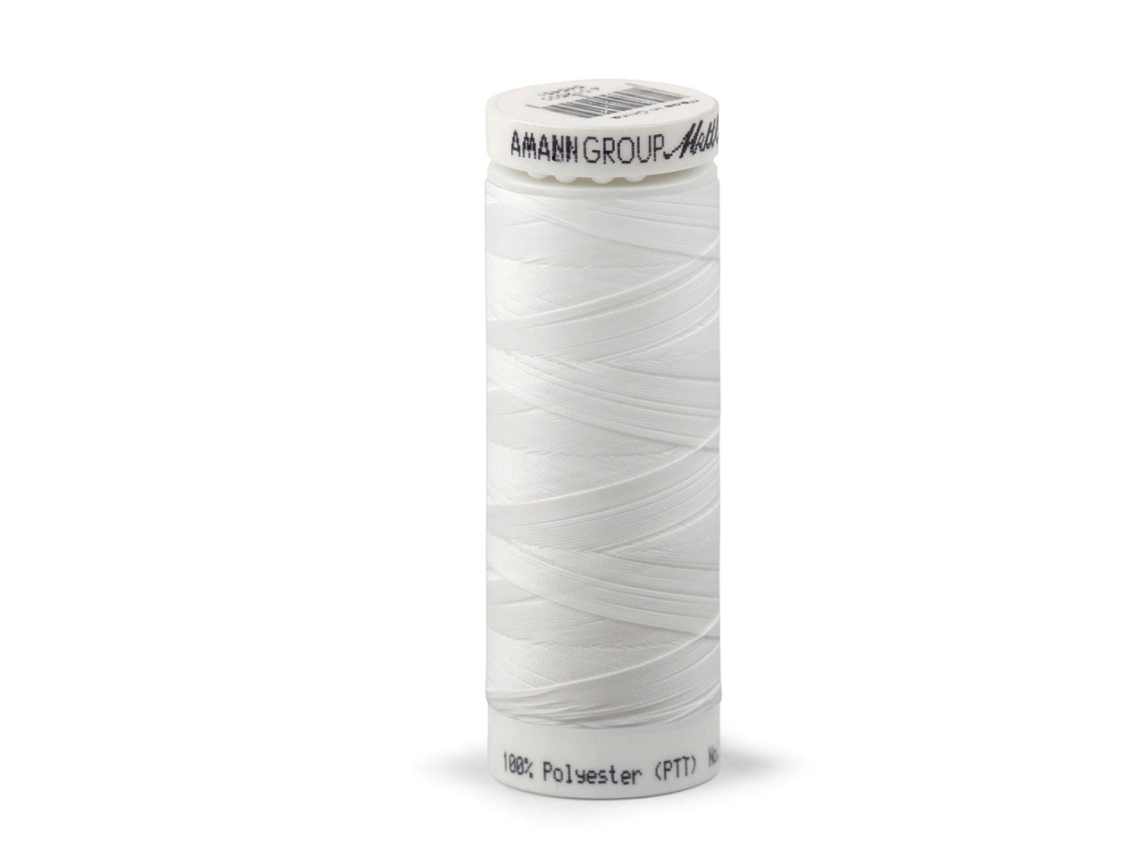 Polyesterové elastické nitě Seraflex Mettler návin 130 m, barva 1000 Off White