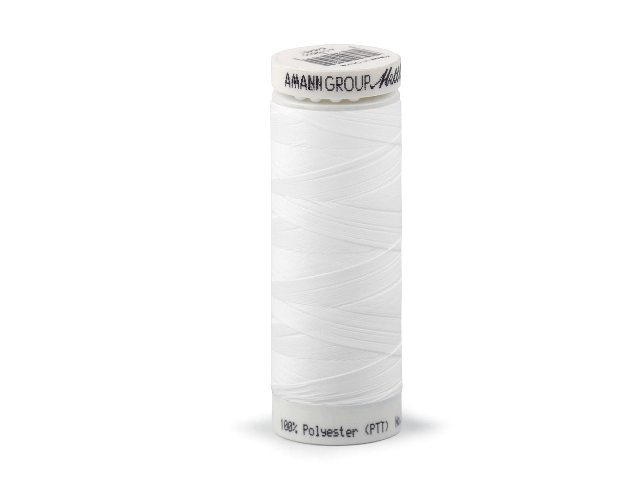 Polyesterové elastické nitě Seraflex Mettler návin 130 m, barva 2000 bílá