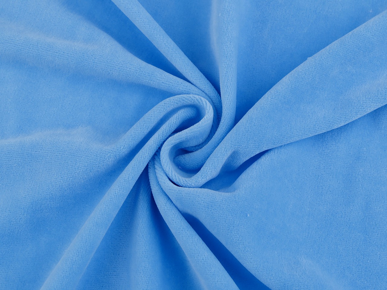 Velvet / samet / froté jednobarevné, barva F-004 modrá nebeská batika