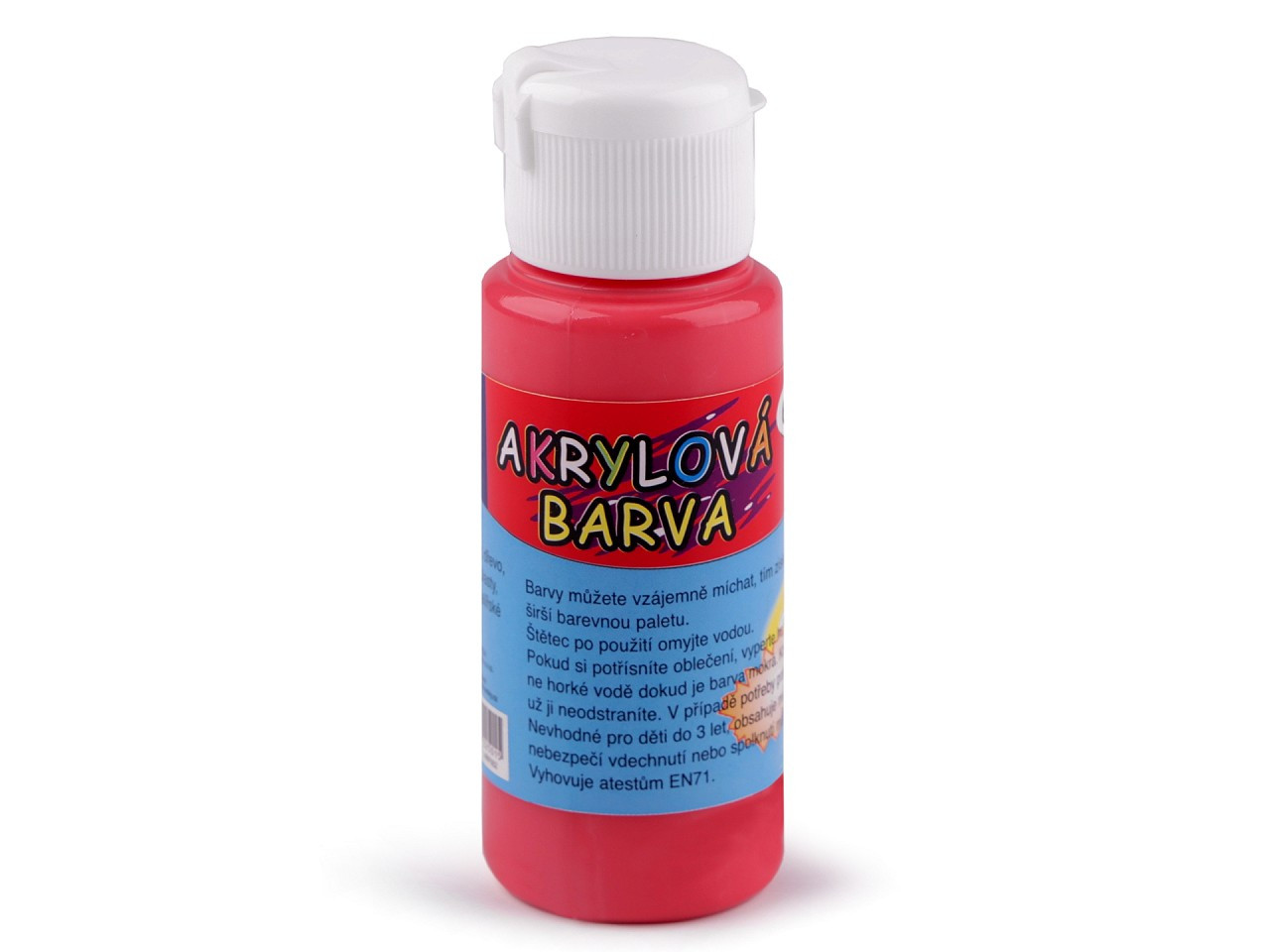 Akrylová barva 60 ml, barva 3 červená