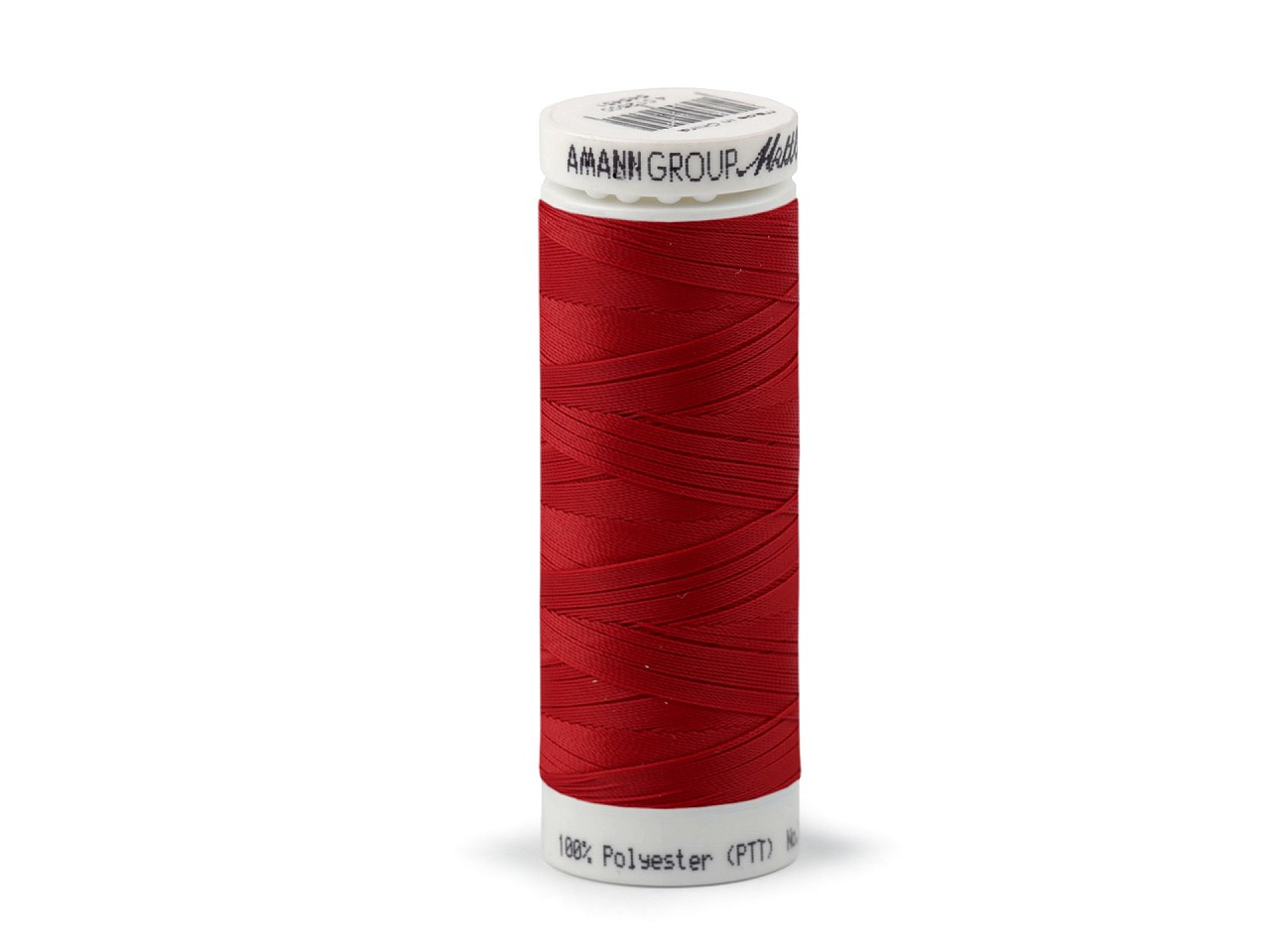 Polyesterové elastické nitě Seraflex Mettler návin 130 m, barva 0504 červená