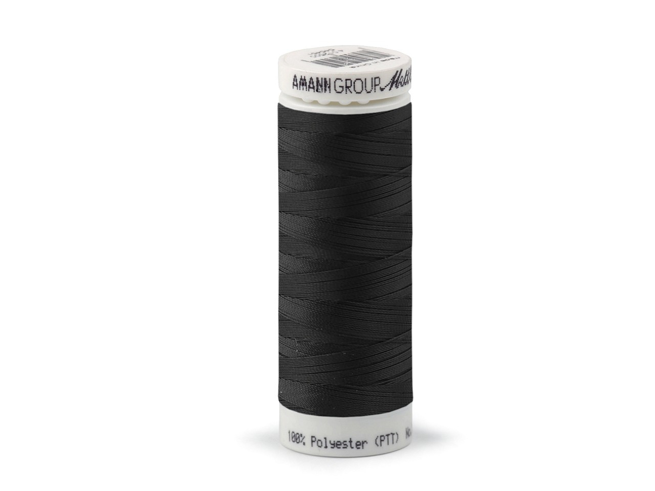 Polyesterové elastické nitě Seraflex Mettler návin 130 m, barva 4000 černá