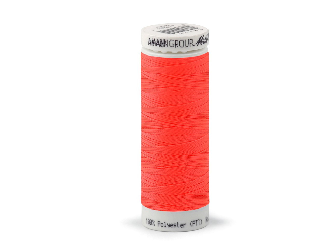 Polyesterové elastické nitě Seraflex Mettler návin 130 m, barva 8775 oranžová reflexní