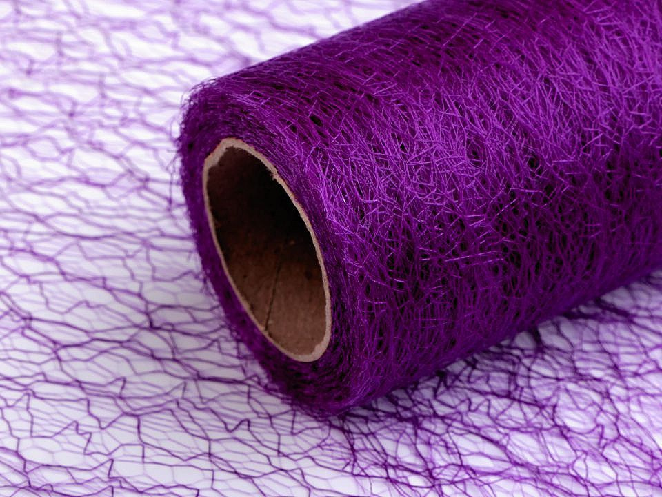 Fotografie Pavučinka dekorační šíře 30 cm délka 9 m, barva 14 fialová purpura