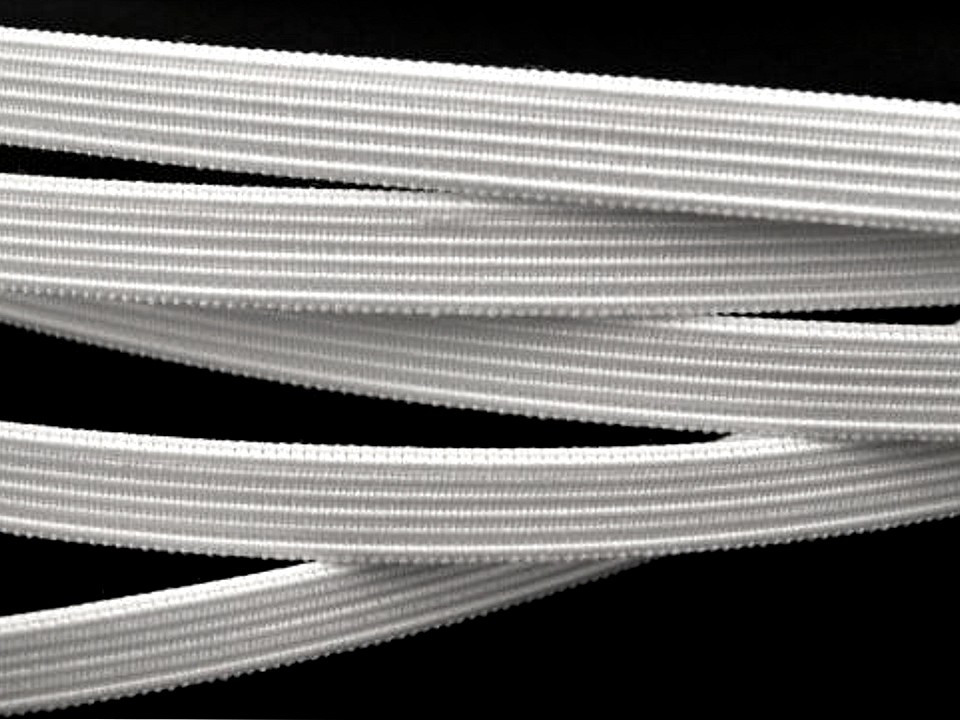 Kostice šíře 11 mm tkaná typ B bílá FISZ POL, barva Bílá