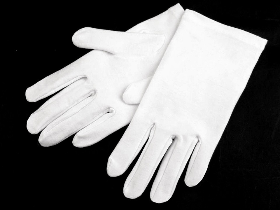 Fotografie Společenské rukavice pánské, barva (XL) bílá
