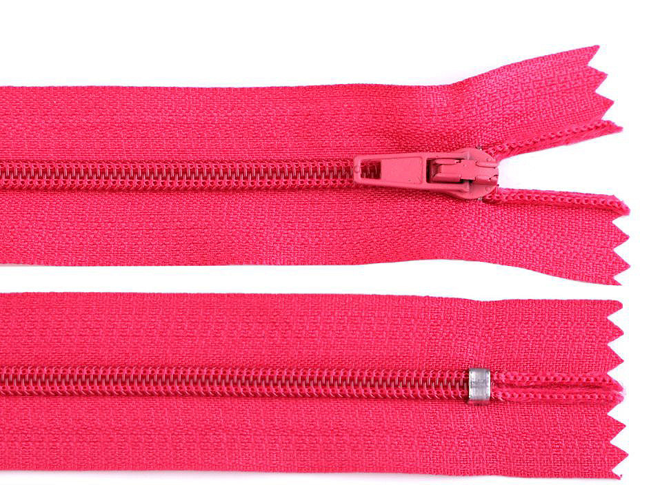 Spirálový zip šíře 3 mm délka 16 cm autolock, barva 145 růžová malinová