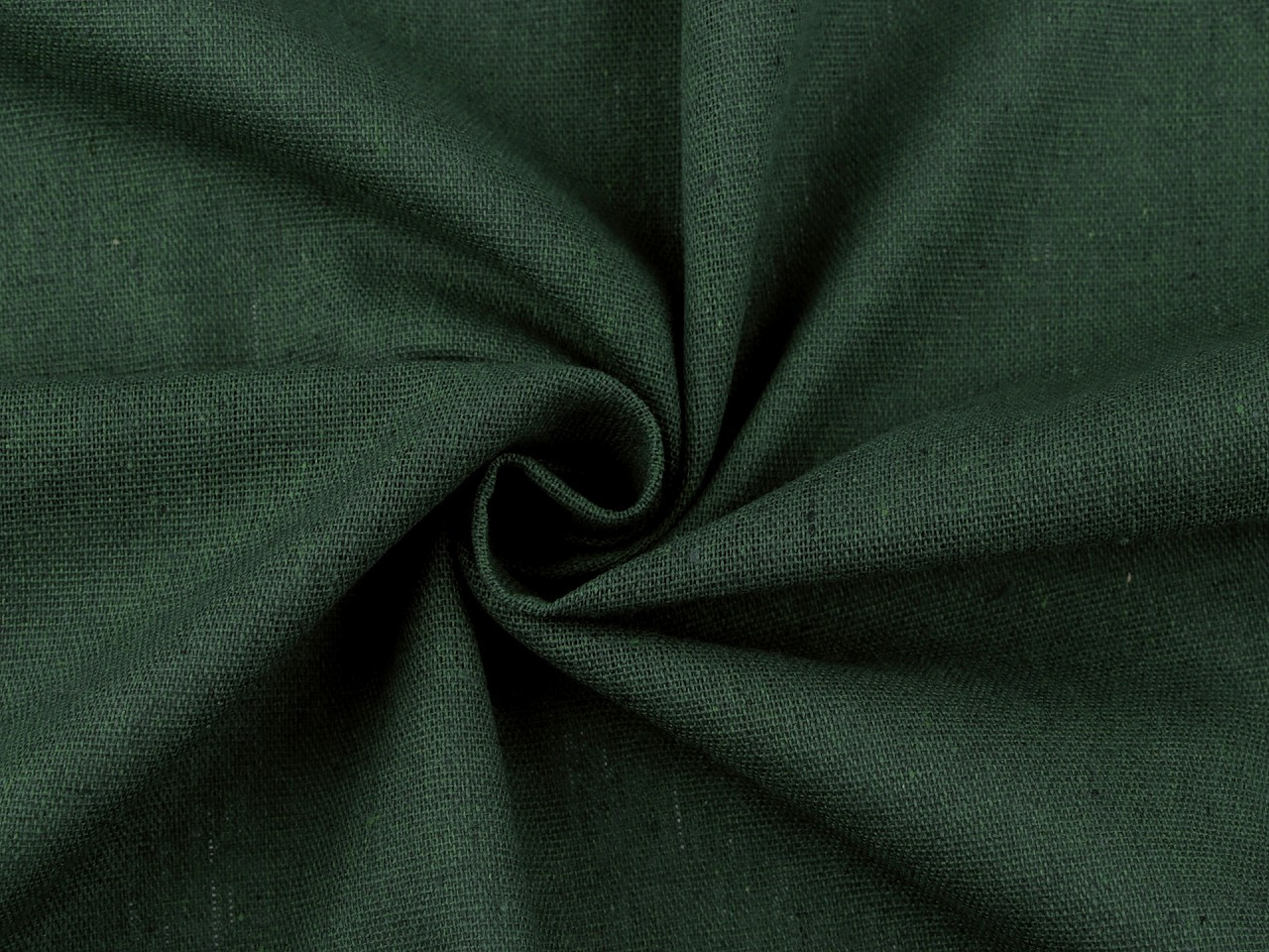 Lněná látka, barva 54 (175 g/m²) (36) zelená tmavá