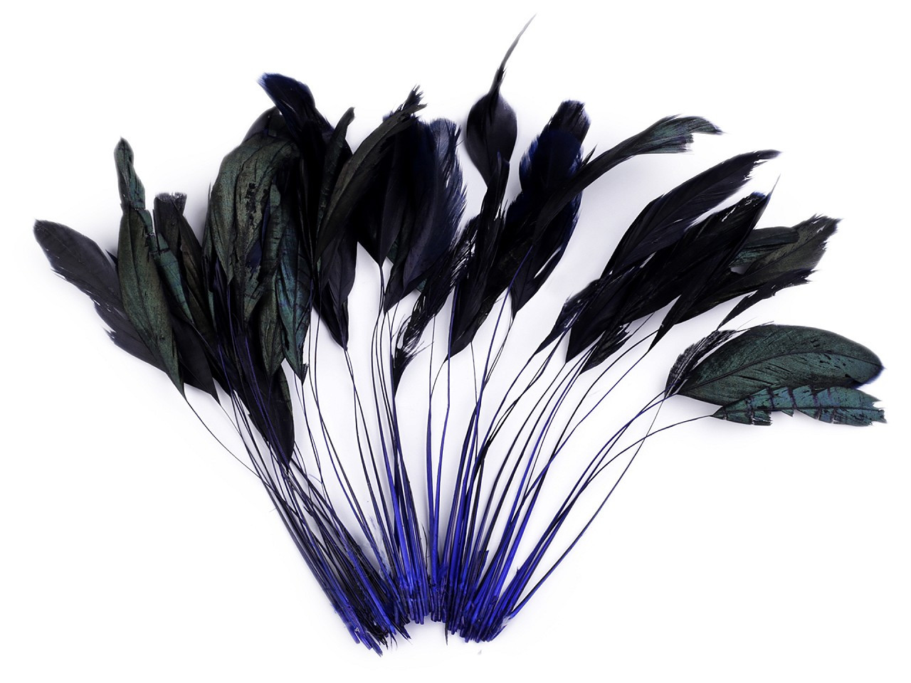 Kohoutí peří délka 13-18 cm, barva 9 modrá námořnická