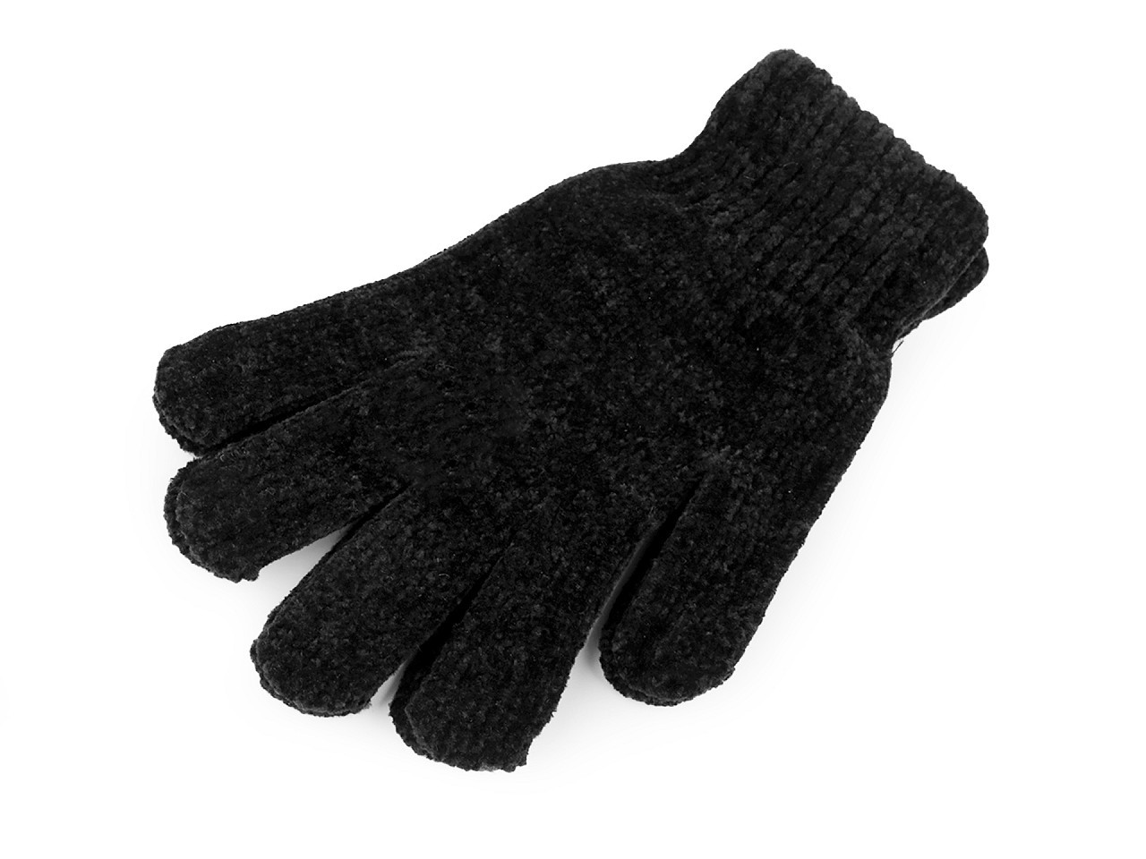 Dámské / dívčí žinylkové rukavice, barva 11 černá