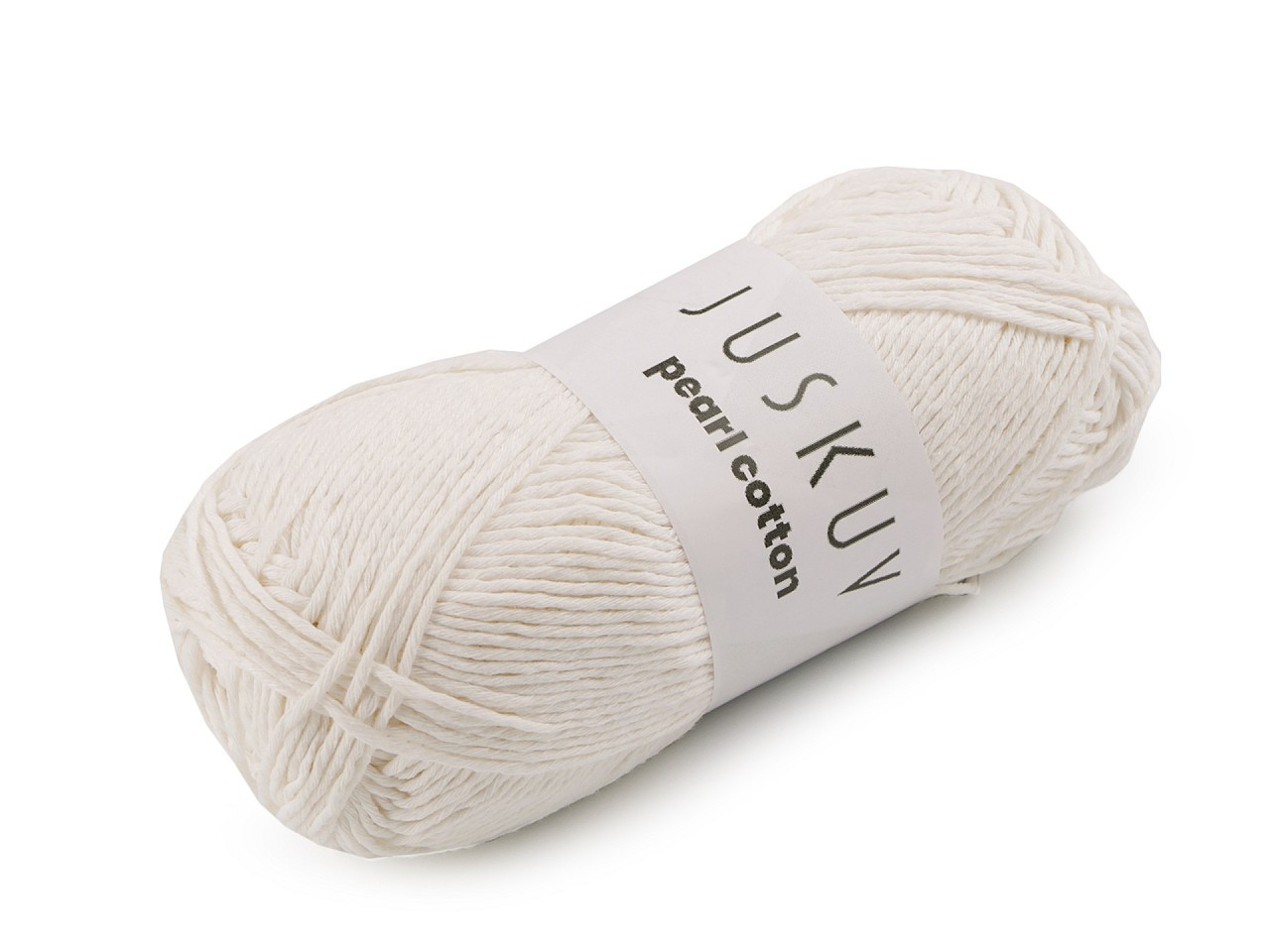 Bavlněná pletací příze Pearl Cotton 100 g, barva 10 (1) krémová nejsvět.