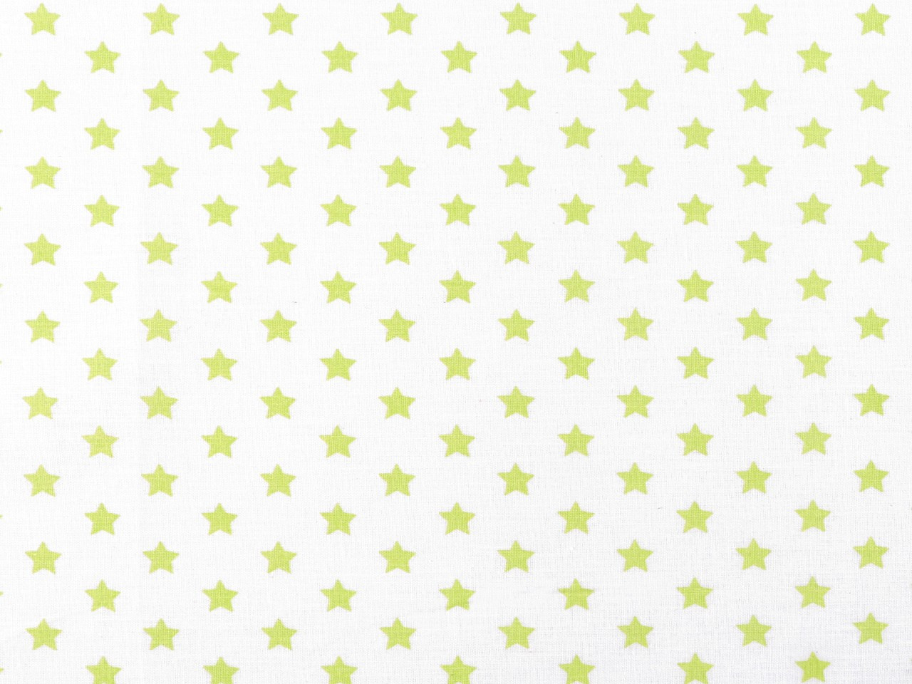 Bavlněná látka / plátno hvězdy, barva 2 bílá zelená