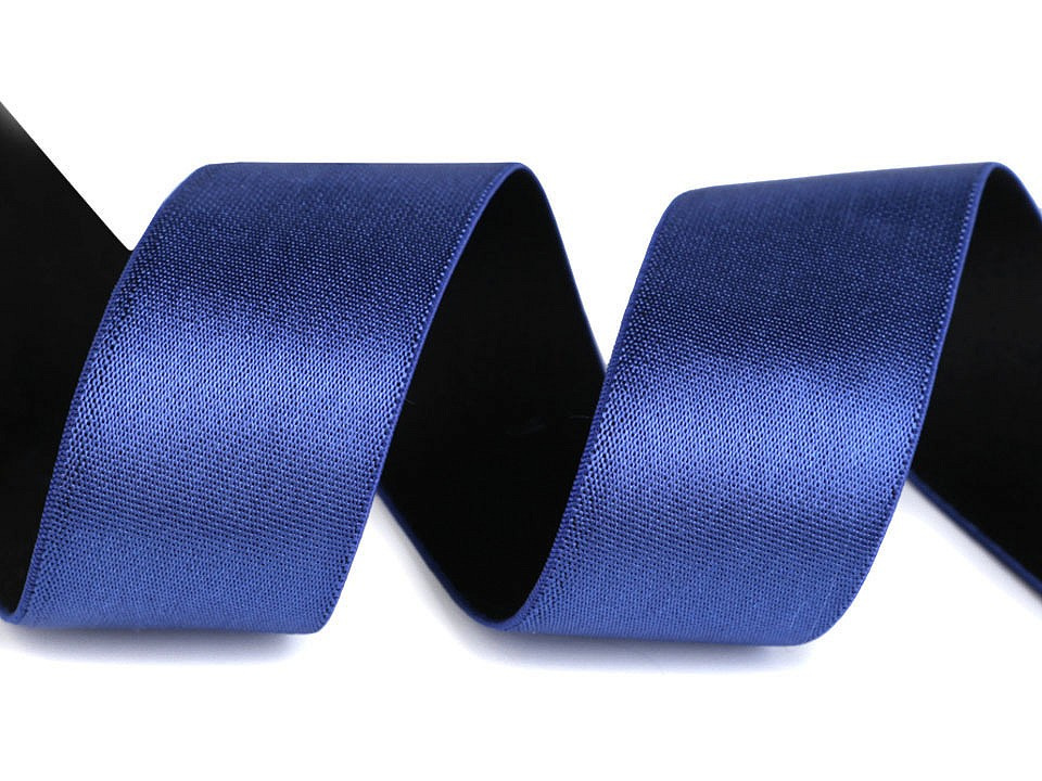 Saténová pruženka šíře 30 mm, barva 1 modrá safírová