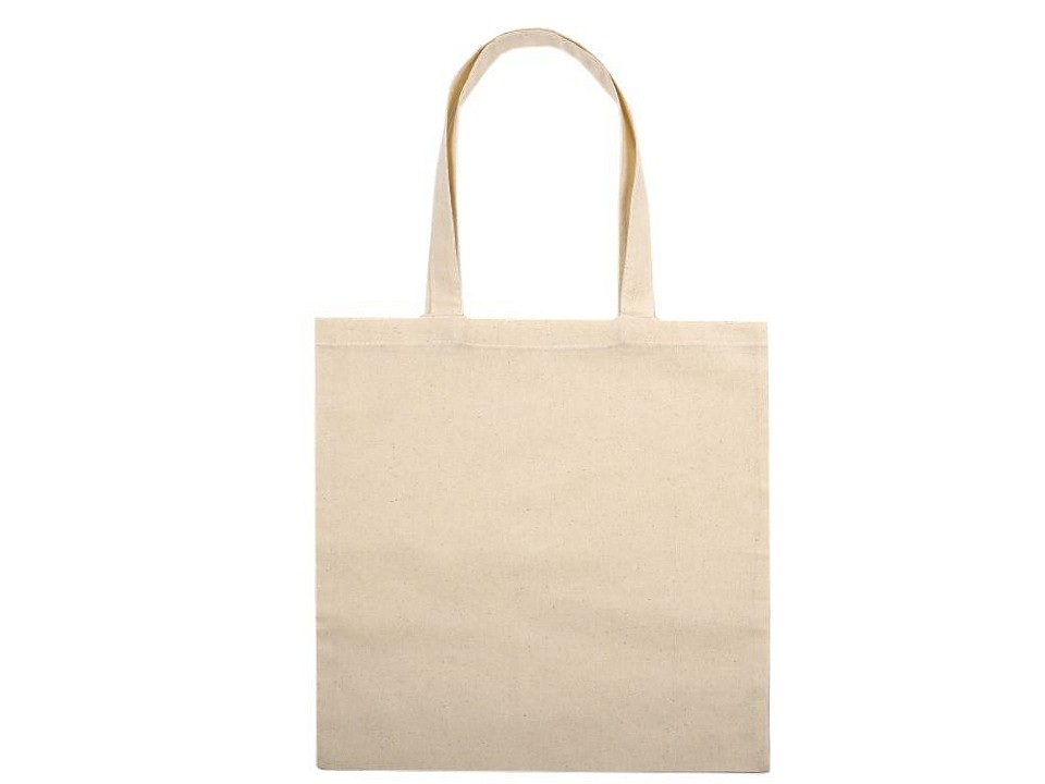Textilní taška bavlněná k domalování / dozdobení 34x39 cm, barva 1 režná světlá