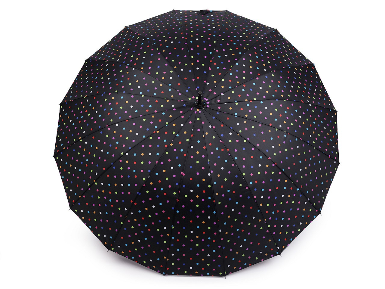Velký rodinný deštník s puntíky, barva 4 černá