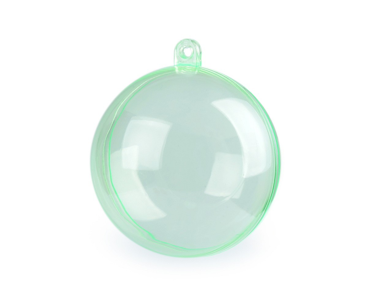 Plastová koule Ø6 cm dvoudílná, barva 3 zelená sv.