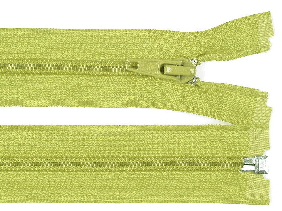 Spirálový zip šíře 5 mm délka 30 cm bundový POL, barva 232 zelená jablková neon