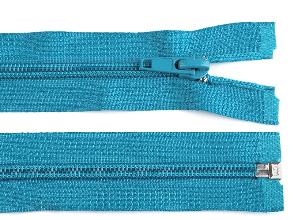 Spirálový zip šíře 5 mm délka 30 cm bundový POL, barva 208 modrá sytá světlá