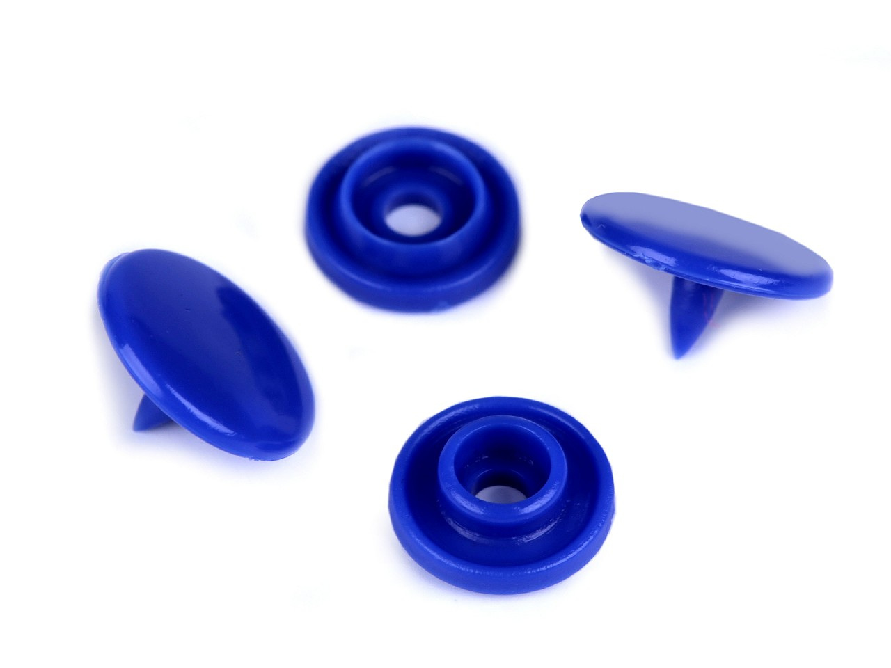 Plastové patentky / stiskací knoflíky vel. 16", barva 13 (B8) modrá královská