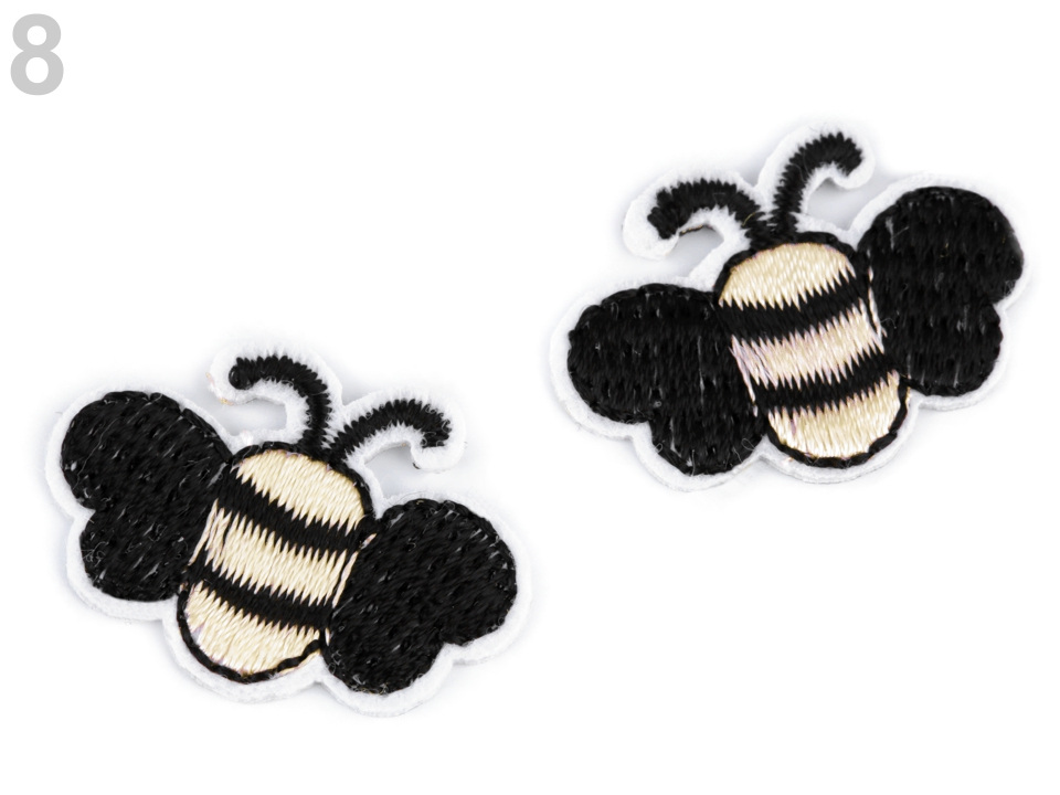 Mini nažehlovačka včela, barva 8 černá