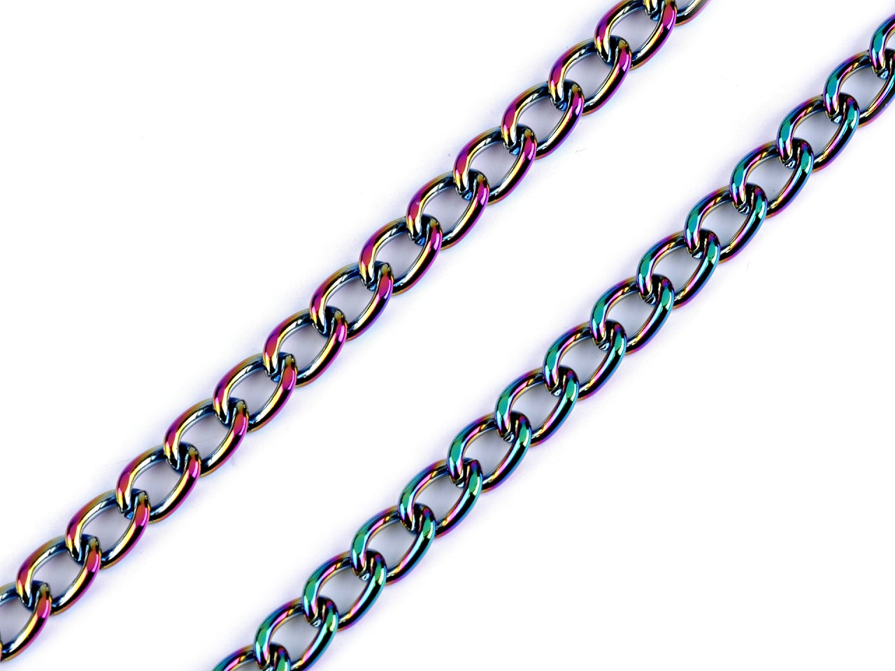 Řetěz šíře 6 mm duhový, barva multikolor