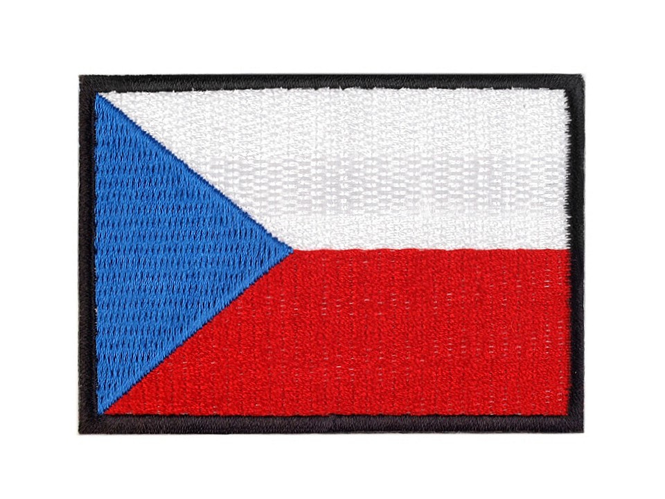 Nažehlovačka - česká vlajka, barva viz foto