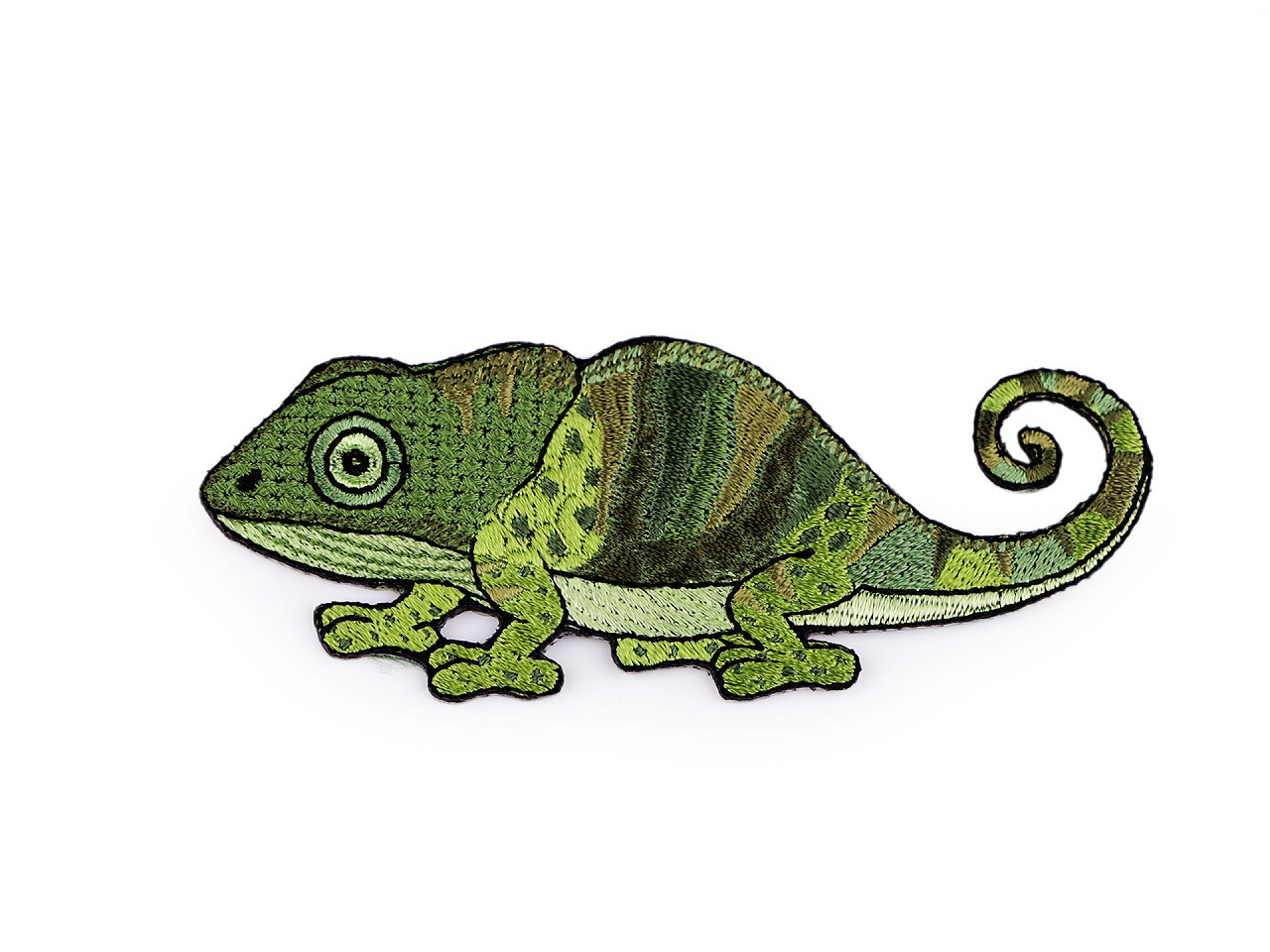 Nažehlovačka zvířata, barva 5 zelená sv. chameleon