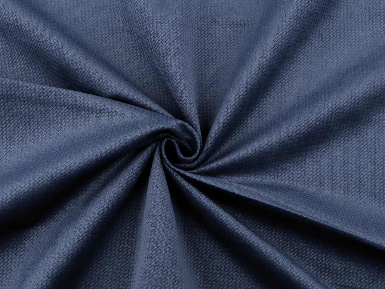 Velvet / samet strukturovaný jednobarevný, barva 27 modrá temná