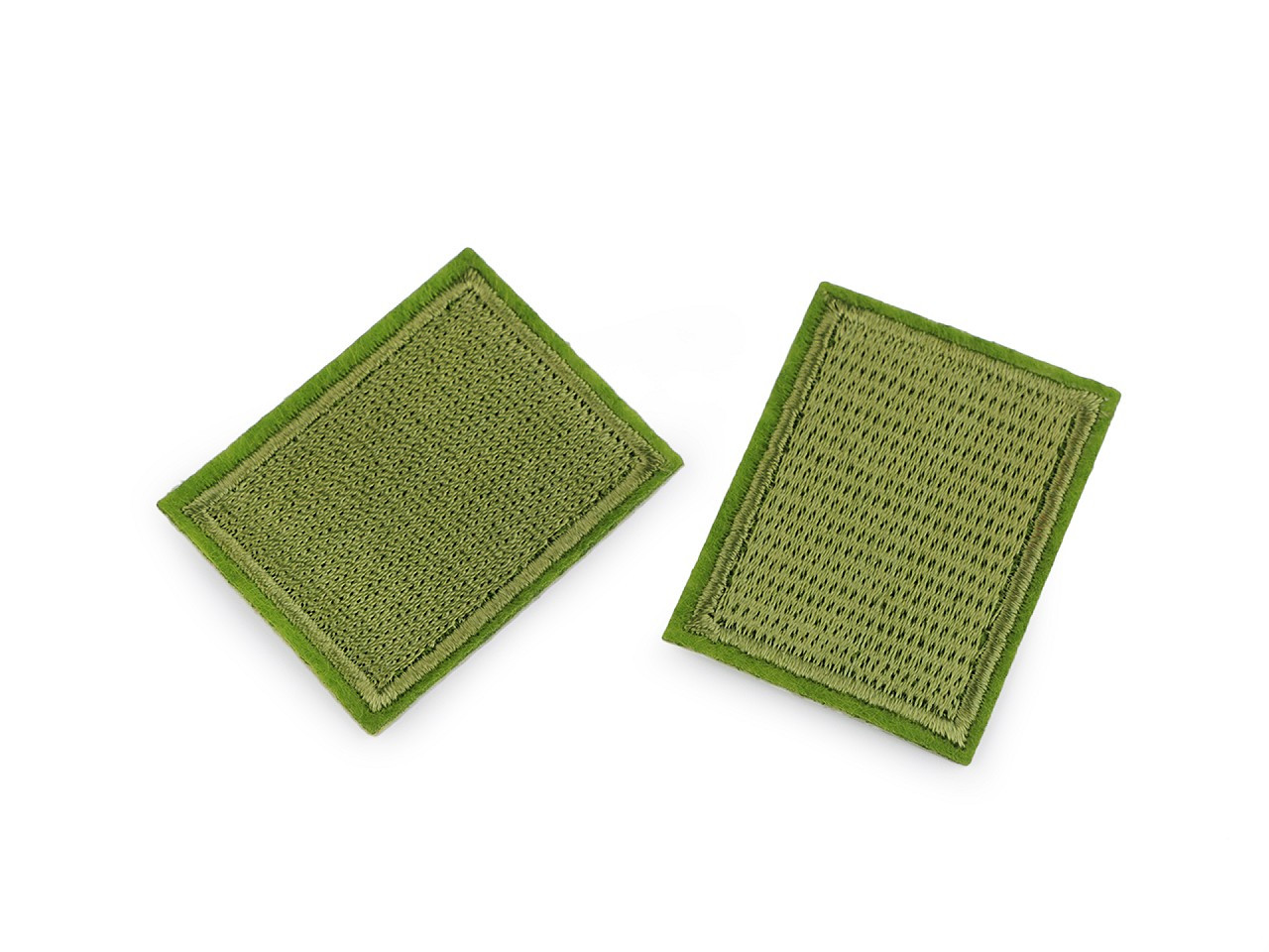 Nažehlovací záplaty pro opravy dírek i zdobení 30x40 mm, barva 17 (55/101) zelená khaki stř.