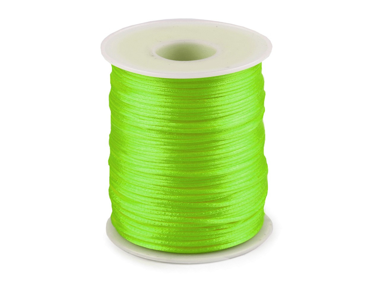 Saténová šňůra Ø1 mm, barva 115 zelená elektrická