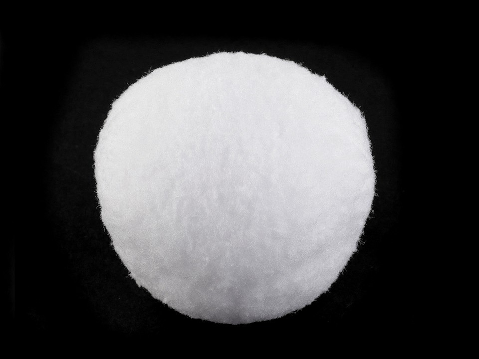 Vatové / sněhové koule / bambule Ø4,5 cm, barva bílá sněhová