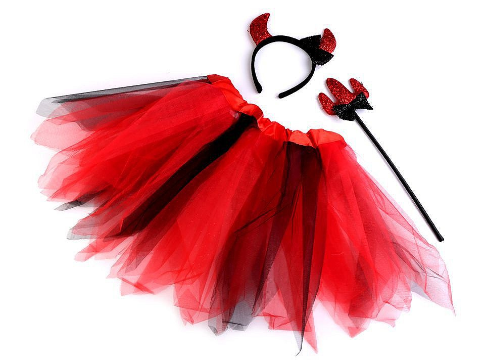 Karnevalový kostým - anděl, barva 2 červená