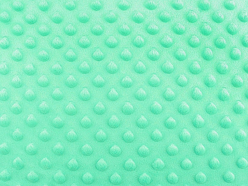Minky s 3D puntíky, barva 16 (13-5412) mint tmavý