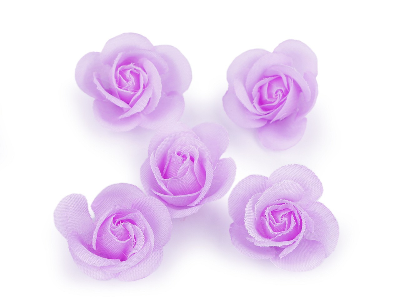 Umělý květ růže Ø2,8 cm, barva 5 fialová sv.