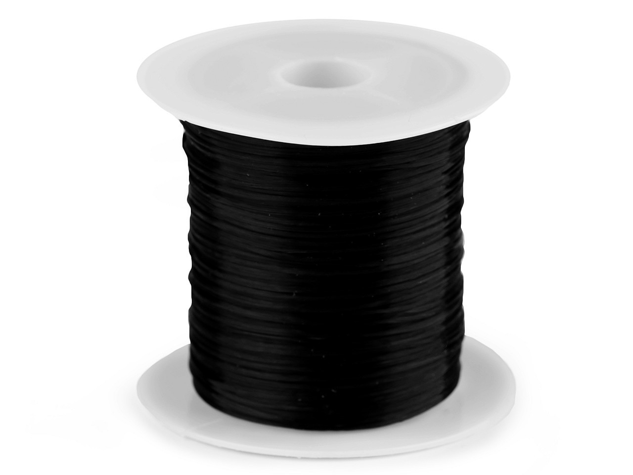 Pruženka / gumička plochá barevná šíře 1 mm, barva 20 černá
