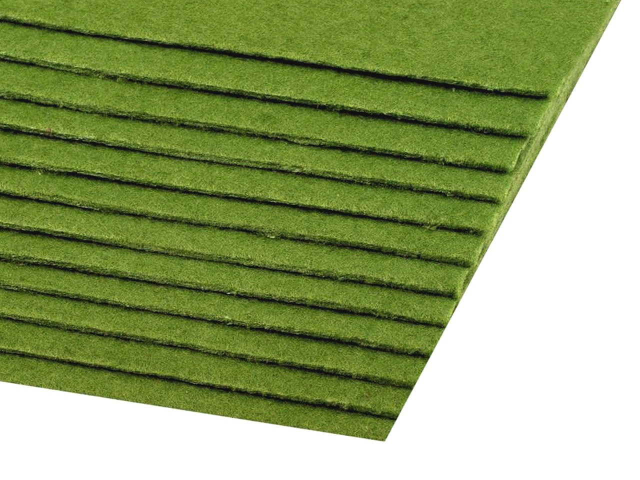 Fotografie Látková dekorativní plsť / filc 20x30 cm, barva 31 (F21) zelená stepní