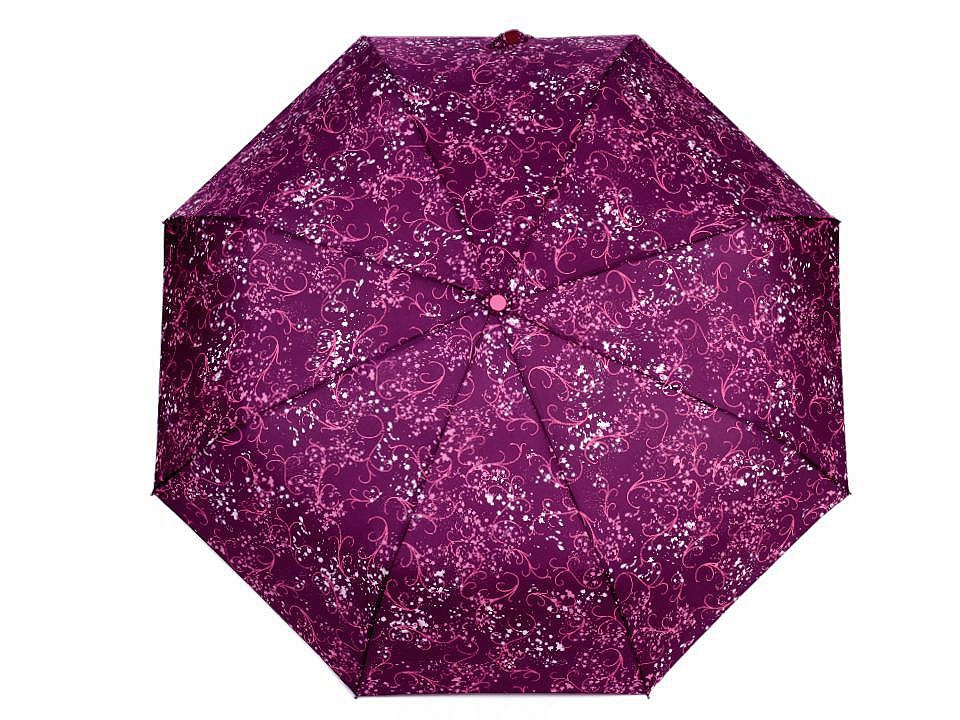 Dámský skládací vystřelovací deštník, barva 2 fialová