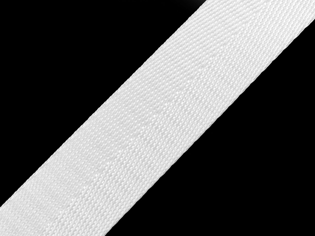 Hladký oboustranný popruh s leskem šíře 25 mm, barva 7 (1) Off White