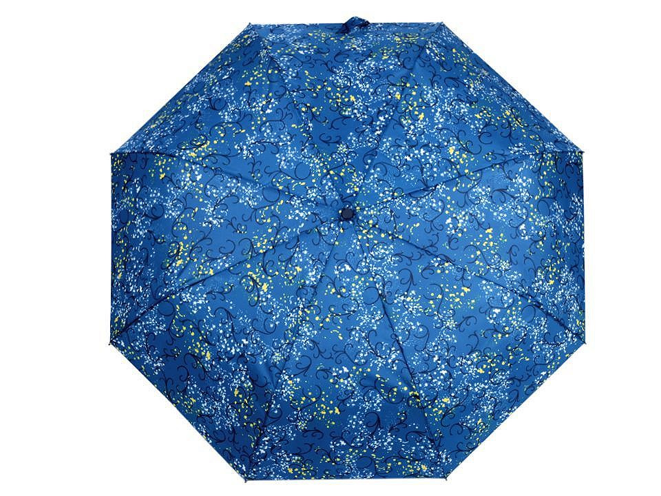 Dámský skládací vystřelovací deštník, barva 3 modrá