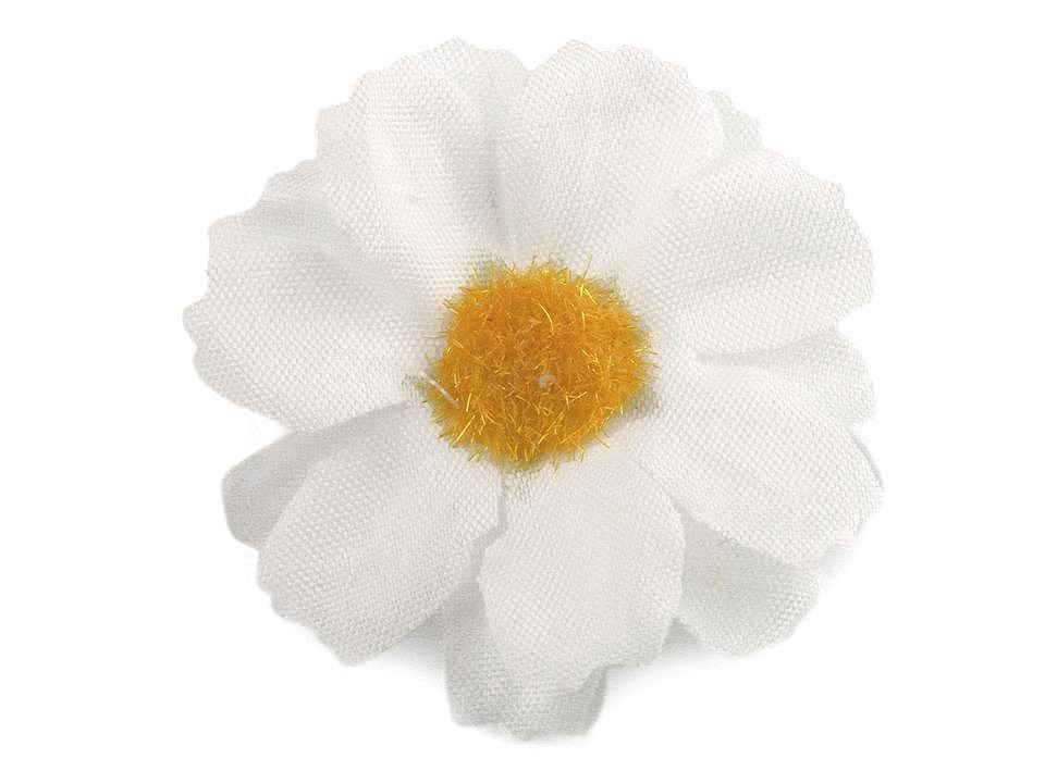 Umělý květ kopretina Ø3; Ø4 cm, barva 2 (Ø40 mm) bílá